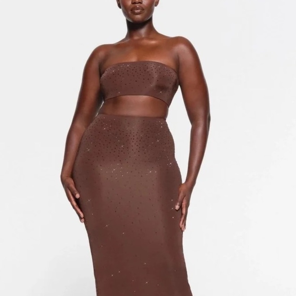 SKIMS SWAROVSKI COLLABORATION JELLY SHEER BANDEAU TOP BRAND NEW